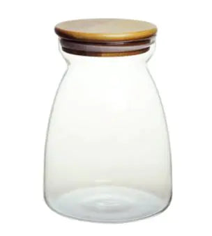 Glass Storage Jar with Cork or Bamboo Lid