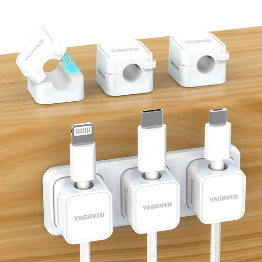 Magnetic Cable Organizer (6+1 Pack) – Tame the Tangle, Anywhere