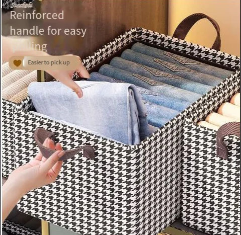 Houndstooth Storage Bin – Stylish Storage, Effortless Organization