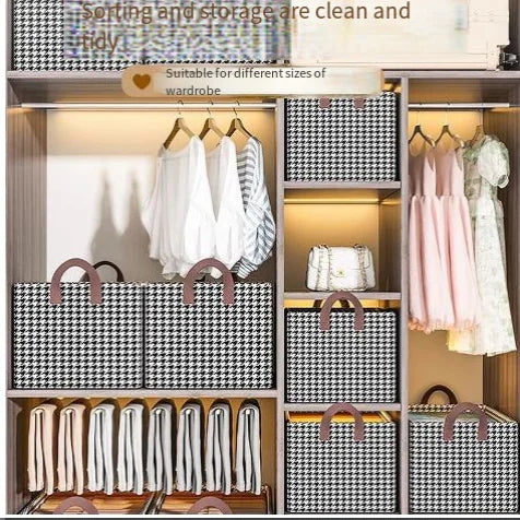 Houndstooth Storage Bin – Stylish Storage, Effortless Organization