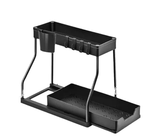 Dual-Level Sink Storage Rack